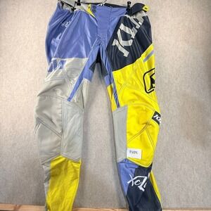 Klim XC Lite Motocross Pants Yellow Blue Black Dirt Bike Riding Gear Size 14